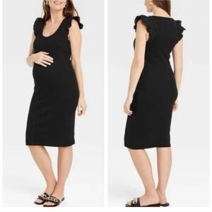 The Nines by Hatch Ribbed Jersey Knit Maternity Bodycon Dress LIKE NEW